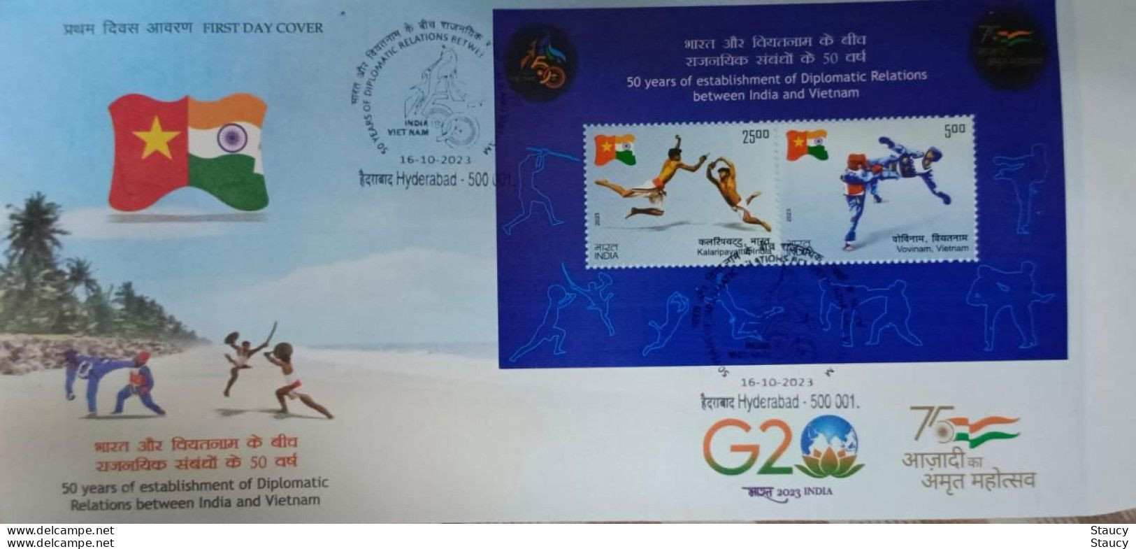 India 2023 India – Vietnam Joint Issue Collection: 2v SET + Miniature Sheet + First Day Cover As Per Scan - Unused Stamps