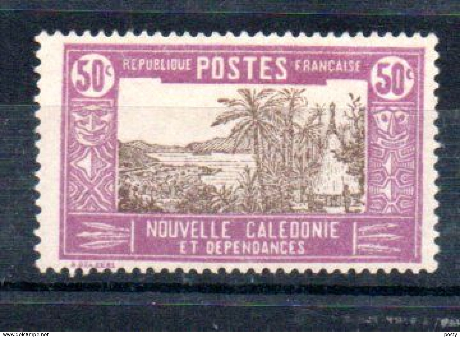 NOUVELLE CALEDONIE - NEW CALEDONIA - 50 Cents - 1928 - CASE DE CHEF INDIGENE - - Ongebruikt