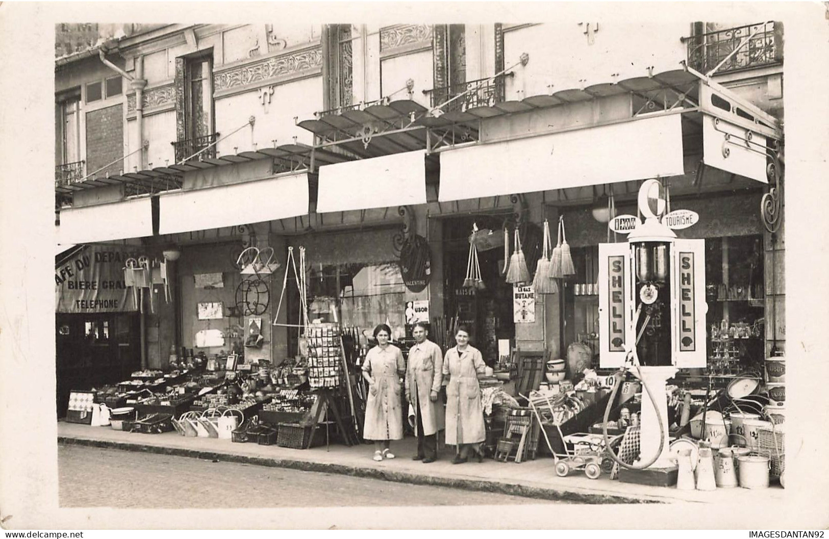 93 AULNAY SOUS BOIS #FG57361 BAZAR PLACE DE LA GARE POMPE A ESSENCE SHELL CARTE PHOTO - Aulnay Sous Bois