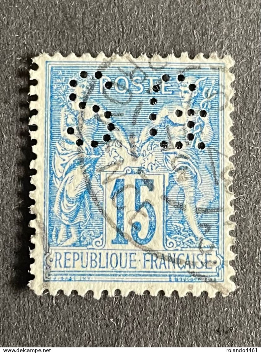 FRANCE S N° 101 Sage SG 102 Perforé Perforés Perfins Perfin Superbe ! - Andere & Zonder Classificatie