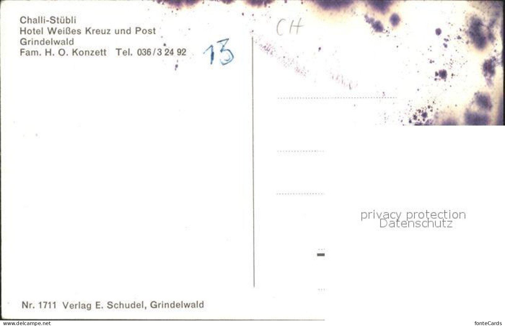 11774246 Grindelwald Challi Stuebli Hotel Weisses Kreuz Und Post Grindelwald - Sonstige & Ohne Zuordnung