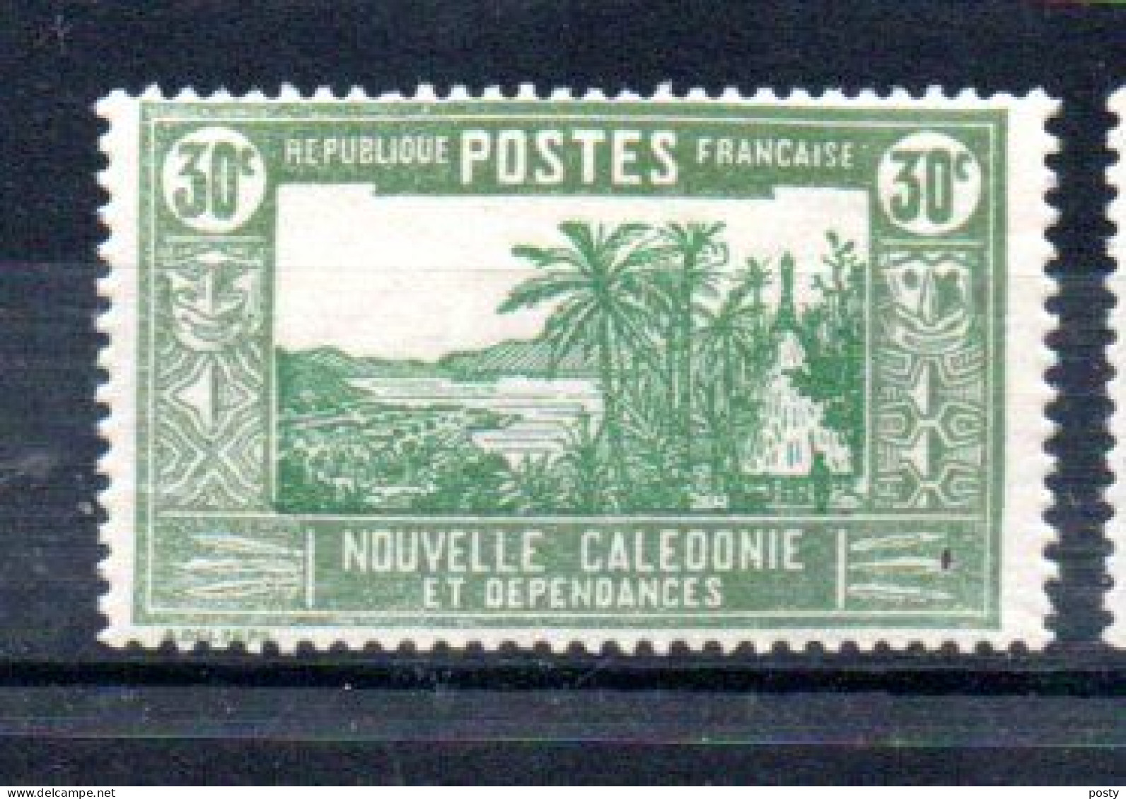 NOUVELLE CALEDONIE - NEW CALEDONIA - 30 Cents - 1928 - CASE DE CHEF INDIGENE - - Ongebruikt