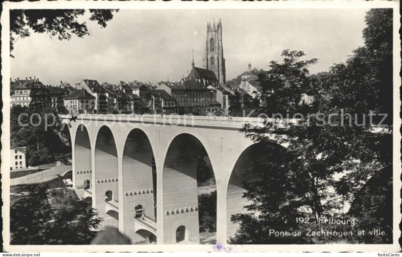 11774107 Fribourg FR Pont De Zaehringen Et Ville Cathedrale Fribourg - Otros & Sin Clasificación