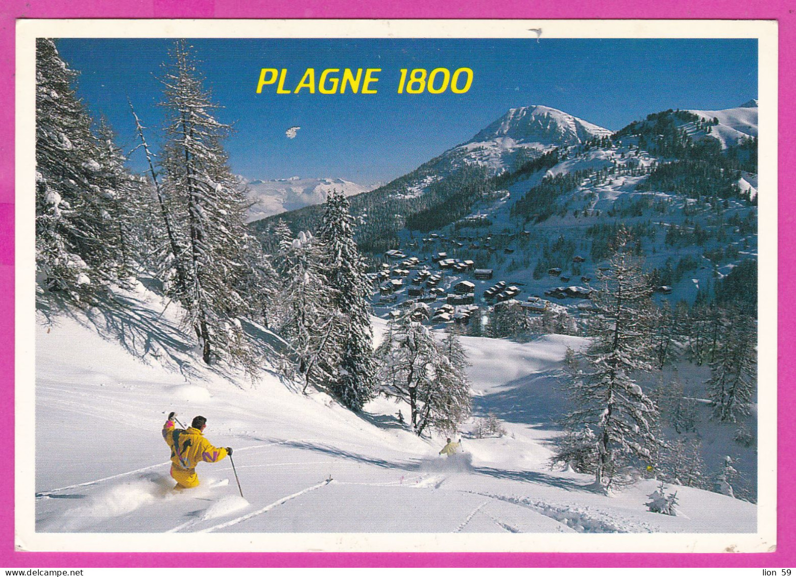 294135 / France - LA PLAGNE 1800 (Savoie-France) PC 1994 USED Marianne De Briat Rouge Dentelé Timbre Sans Valeur Faciale - Briefe U. Dokumente