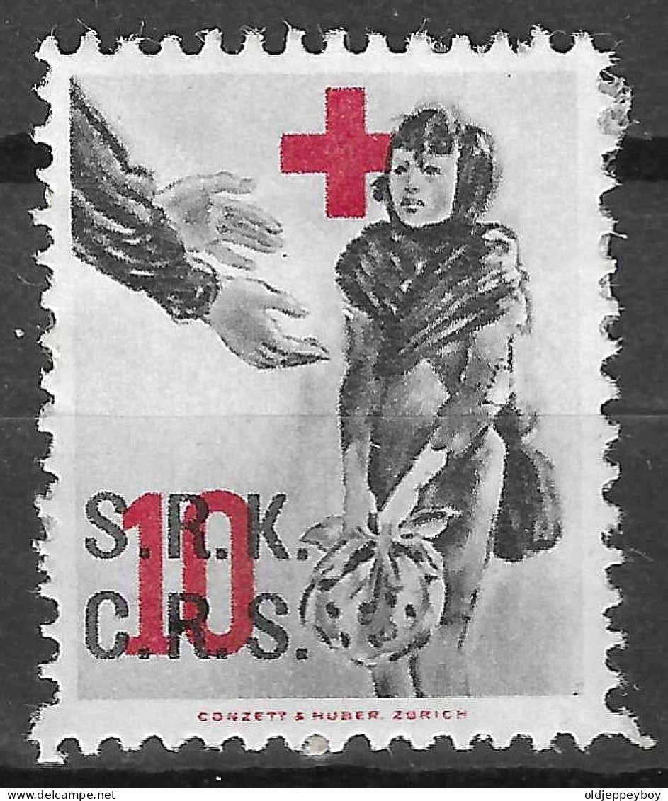 S.R.K. C.R.S.   Red Cross Croix Rouge VIGNETTE Reklamemarke  SCHWEIZ Soldatenmarke: S.R.K. 10, Ungebraucht SUISSE - Erinnofilia