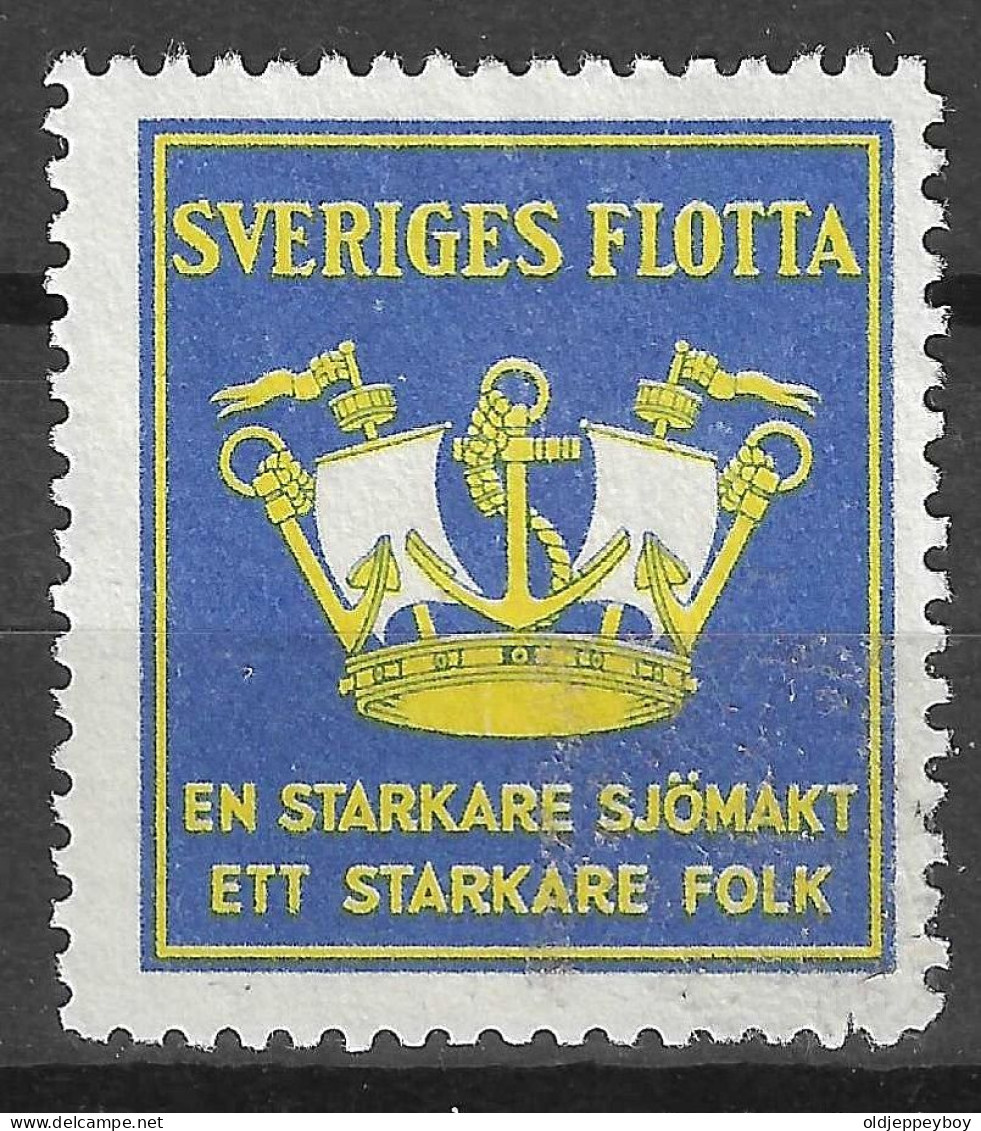 Vignettes - Sweden  Sveriges Flotta Fleet Bateau Ship Boat Vessel Sailboat Navire Maritime VIGNETTE Reklamemarke    - Vignetten (Erinnophilie)