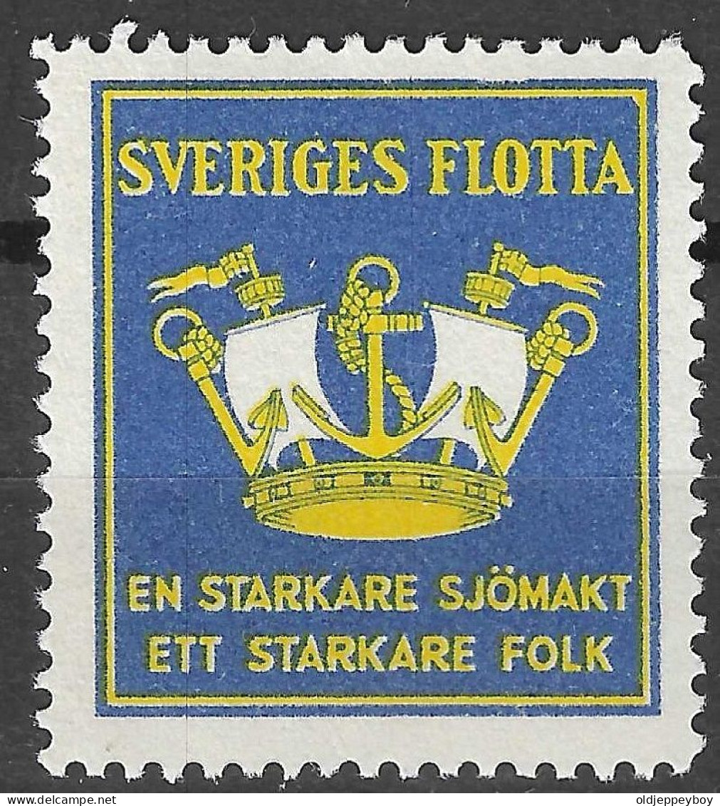 Sweden  Sveriges Flotta Fleet Bateau Ship Boat Vessel Sailboat Navire Maritime VIGNETTE Reklamemarke    MNH** - Erinnofilie
