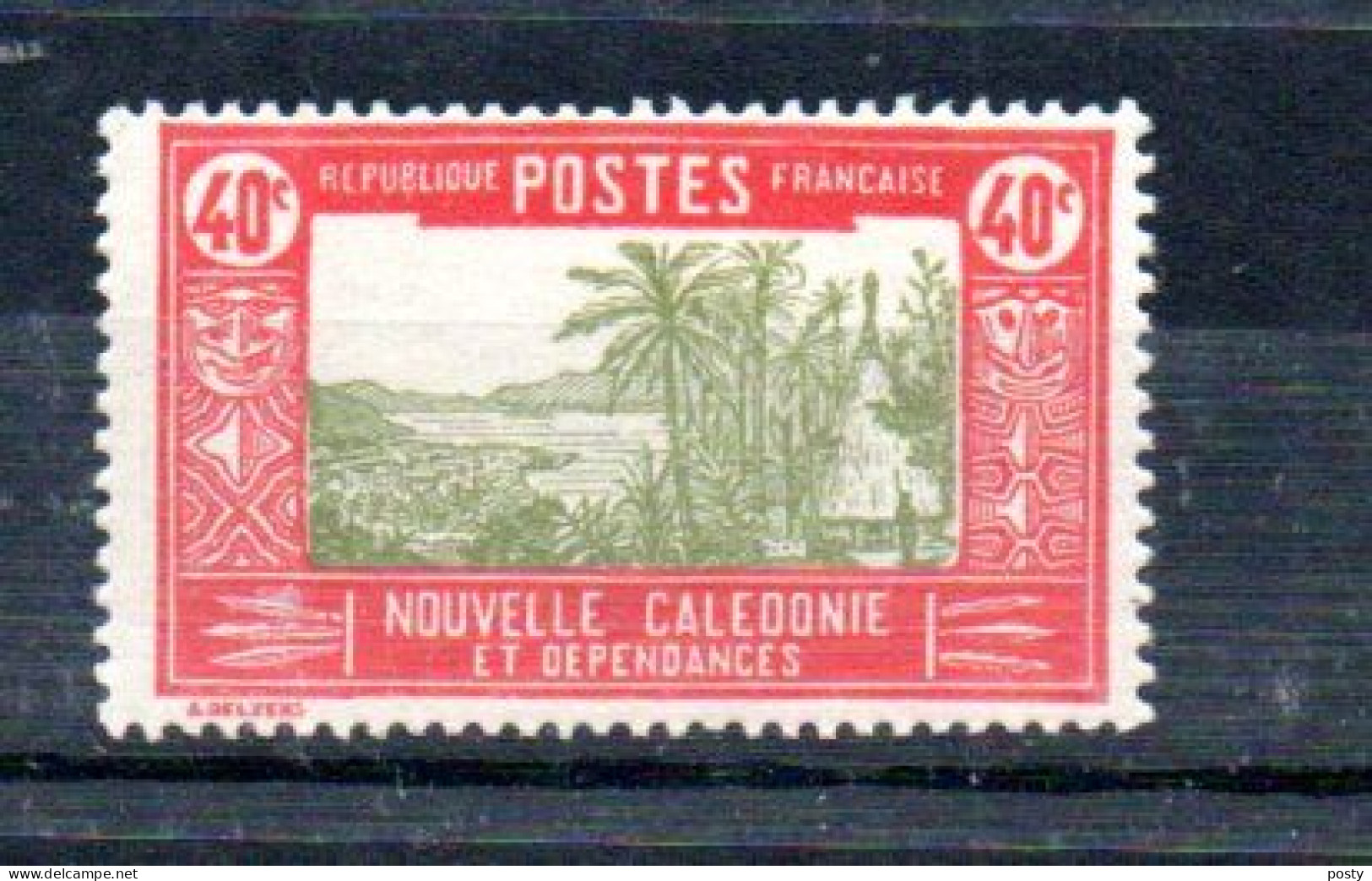 NOUVELLE CALEDONIE - NEW CALEDONIA - 40 Cents - 1928 - CASE DE CHEF INDIGENE - - Ungebraucht