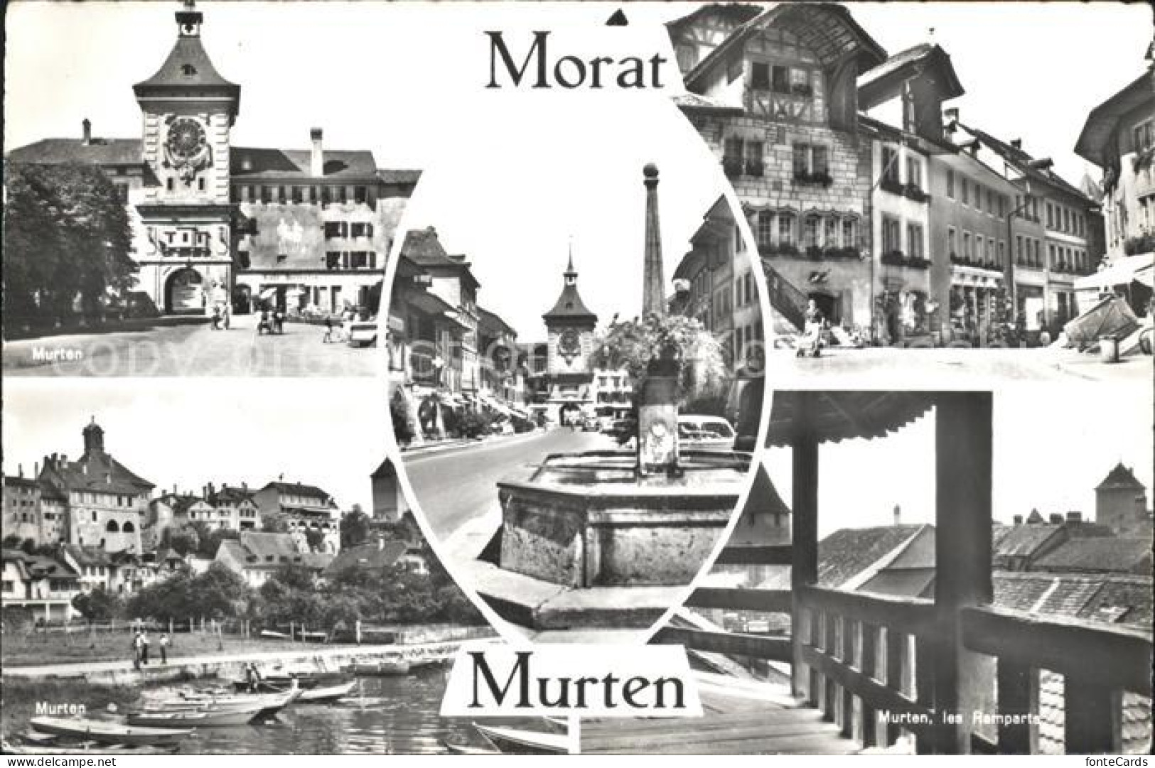 11773867 Morat Murten Torturm Brunnen Strassenpartien Hafen Murten - Other & Unclassified