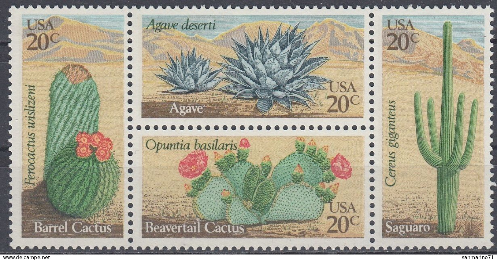 UNITED STATES 1517-1520,unused - Cactusses