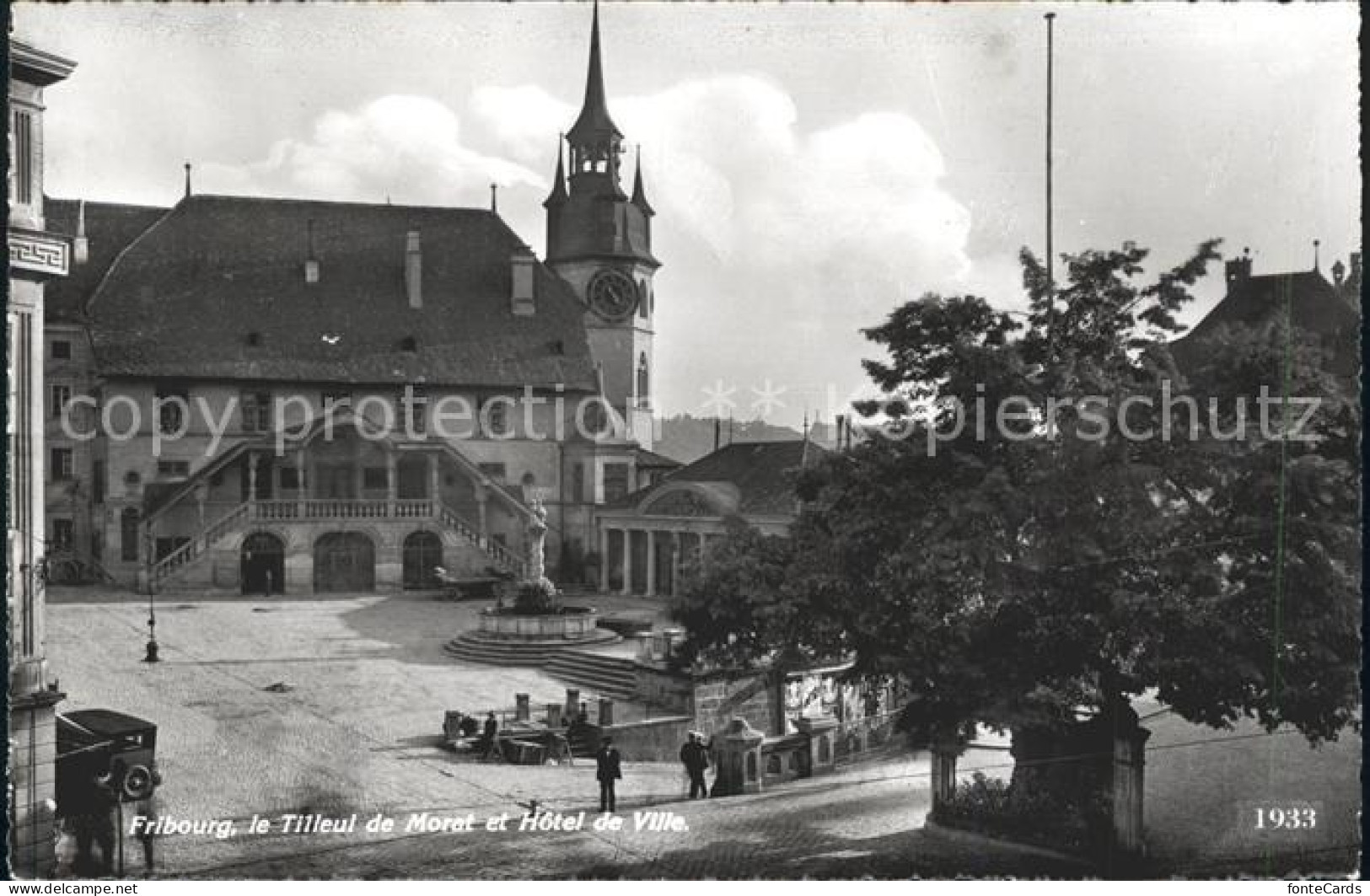 11773786 Fribourg FR Tilleul De Morat Et Hotel De Ville Fribourg - Autres & Non Classés