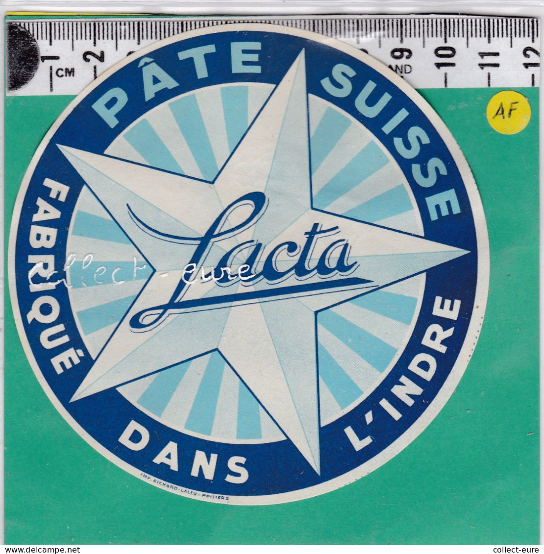 C1337 FROMAGE PATE SUISSE LACTA INDRE - Cheese