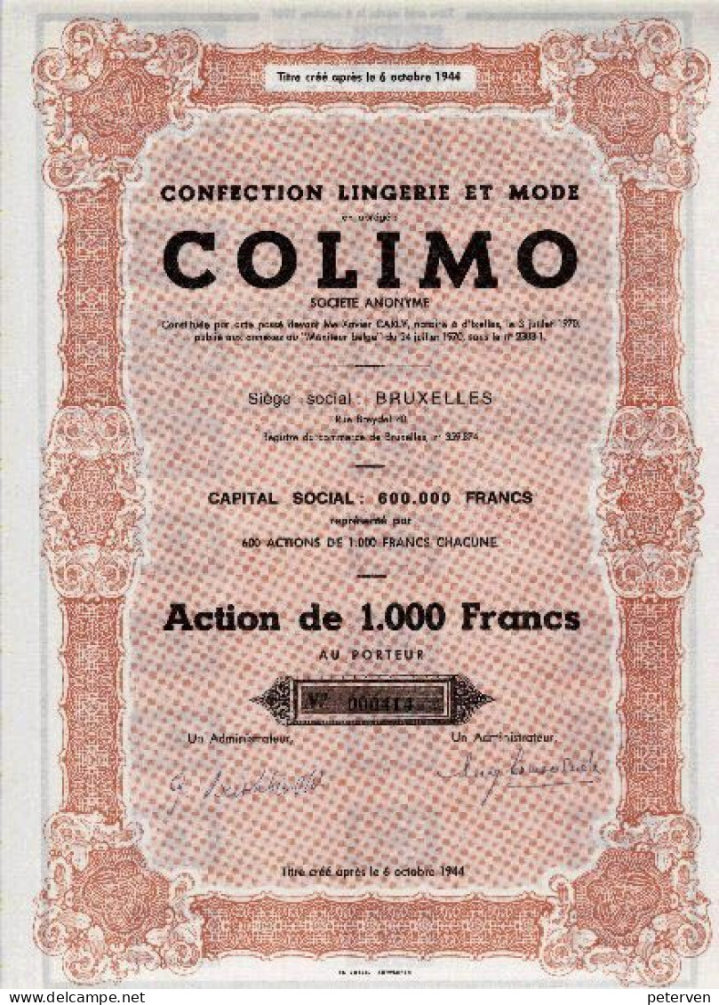 COLIMO - Confection, Lingerie Et Mode - Textiles