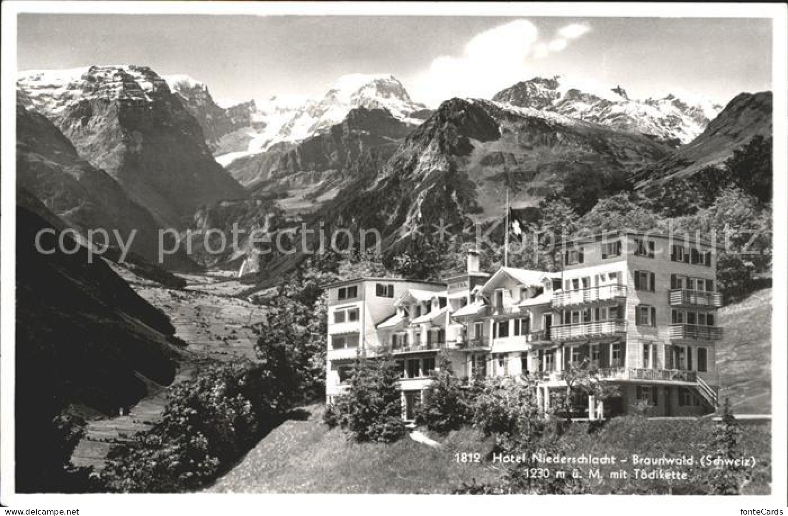 11773606 Braunwald GL Hotel Niederschlacht Toedlikette Braunwald GL - Altri & Non Classificati