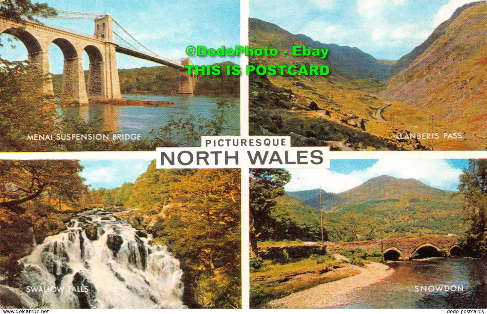 R421599 Picturesque North Wales. Salmon. Multi View - Wereld