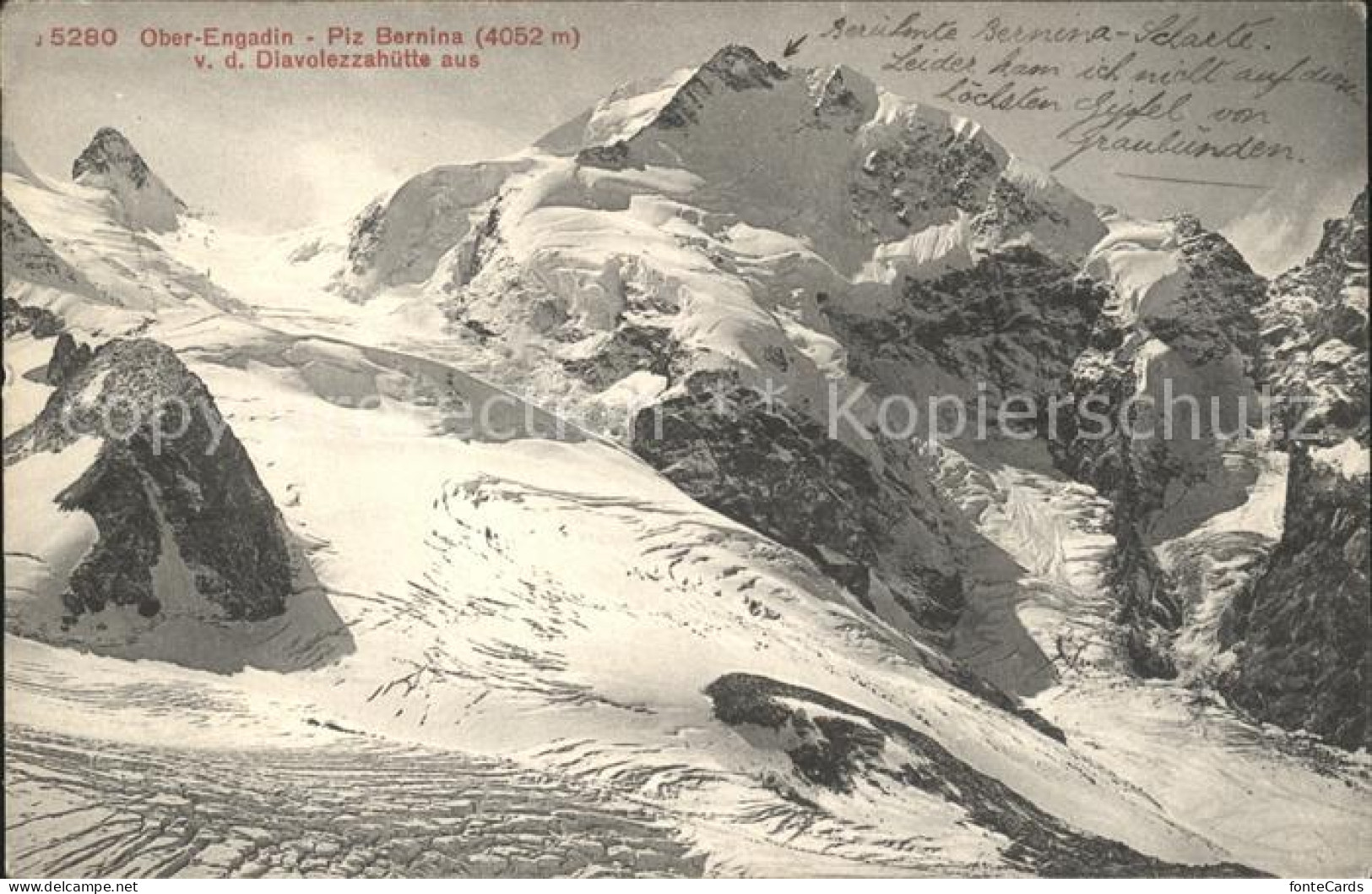 11773217 Oberengadin GR Piz Bernina V.d. Diavolezzahuette Aus  St Moritz - Altri & Non Classificati