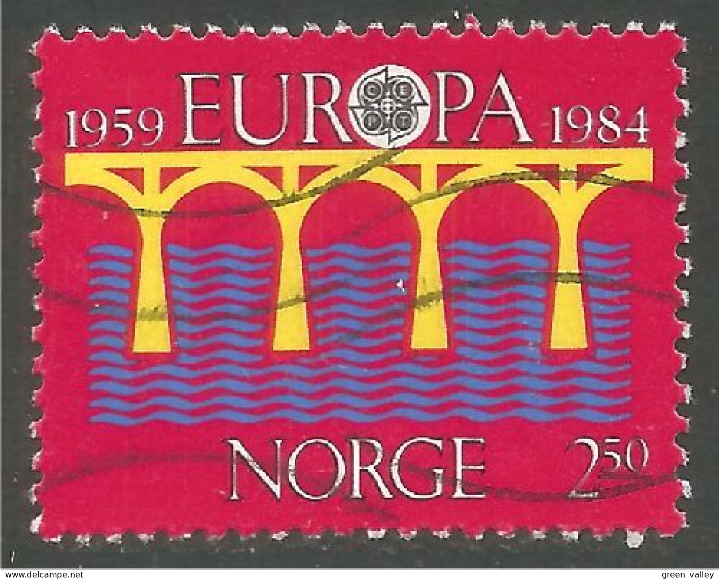 EU84-91c EUROPA CEPT 1984 Norge Pont Bridge Brücke Puente Brug Ponte - Oblitérés