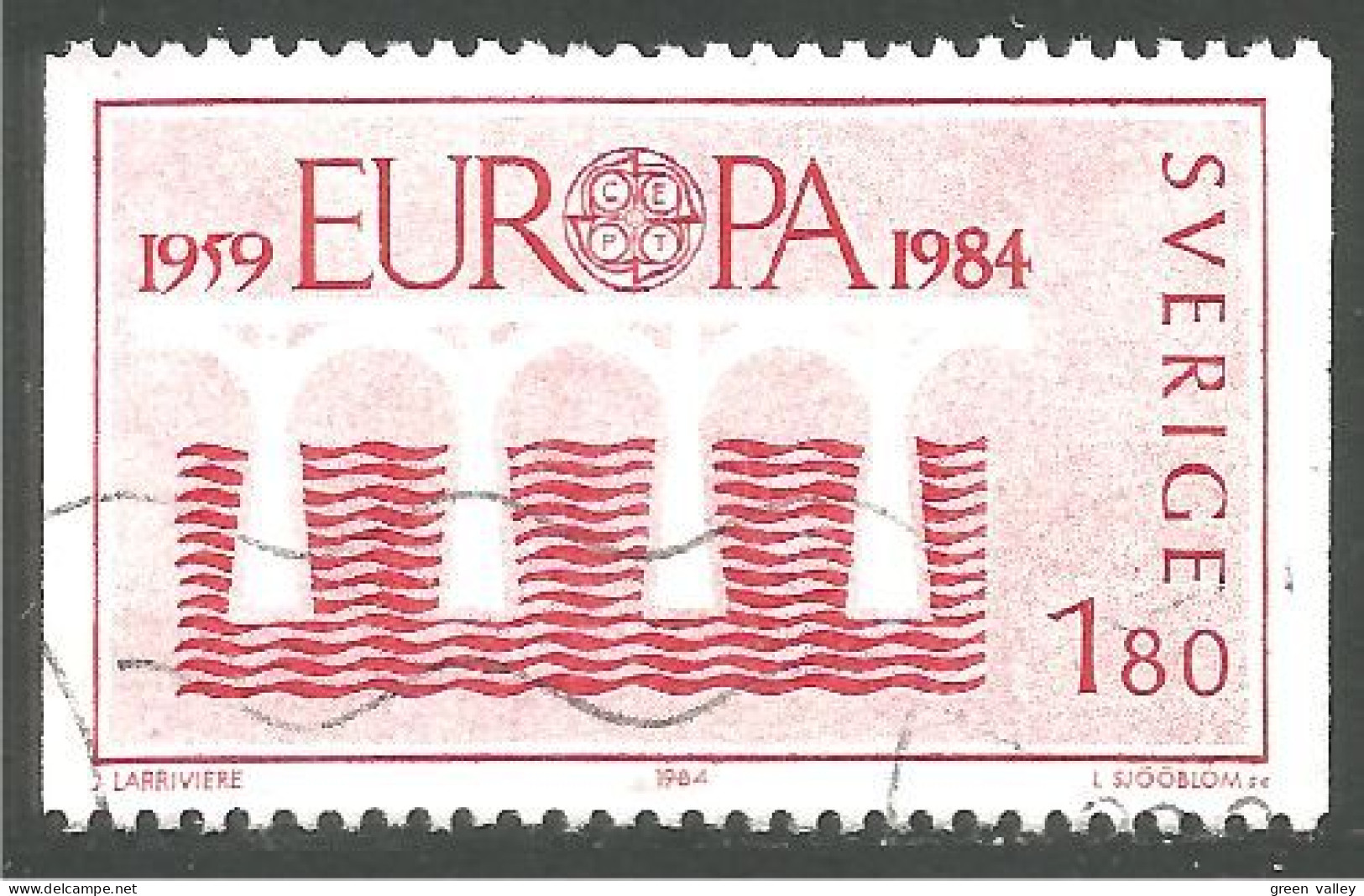 EU84-93d EUROPA CEPT 1984 Suède Pont Bridge Brücke Puente Brug Ponte - Used Stamps