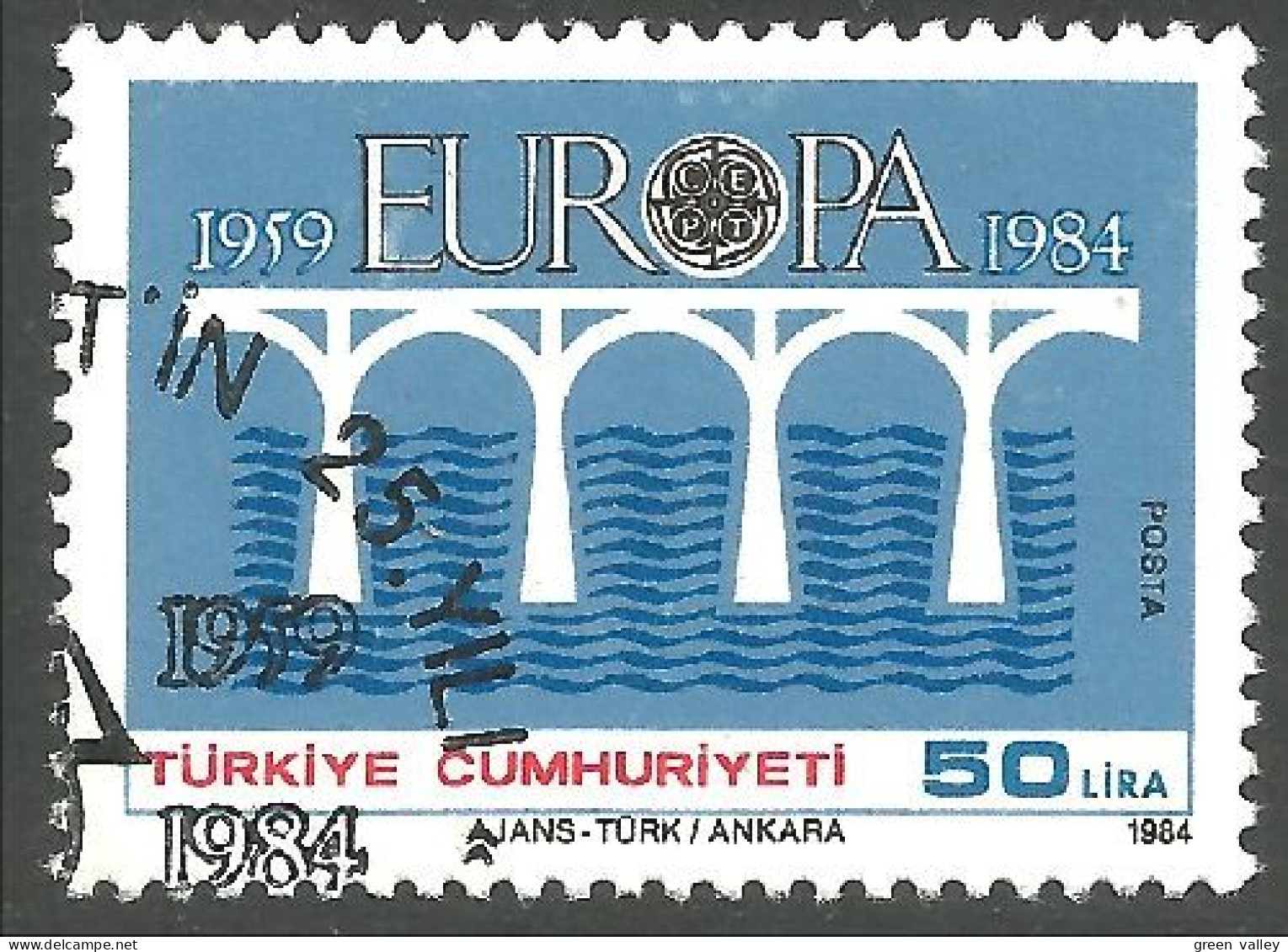 EU84-97 EUROPA CEPT 1984 Turquie Pont Bridge Brücke Puente Brug Ponte - 1984