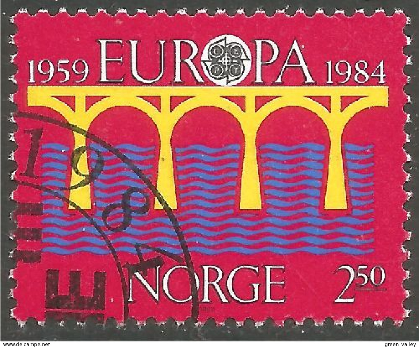 EU84-91a EUROPA CEPT 1984 Norvège Pont Bridge Brücke Puente Brug Ponte - 1984