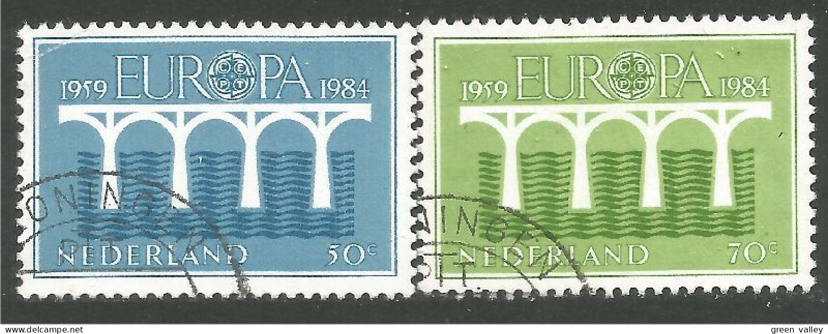 EU84-82a EUROPA CEPT 1984 Netherlands Pont Bridge Brücke Puente Brug Ponte - 1984