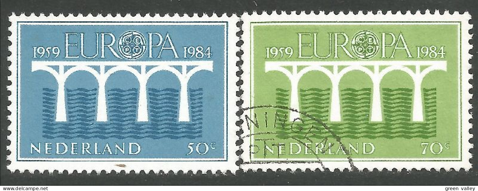 EU84-82b EUROPA CEPT 1984 Pays-Bas Pont Bridge Brücke Puente Brug Ponte - 1984