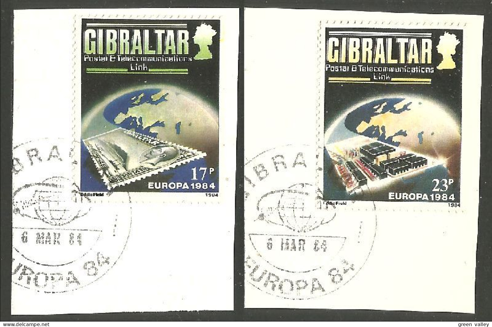 EU84-69b EUROPA CEPT 1984 Gibraltar Pont Bridge Brücke Puente Brug Ponte FD PJ - 1984