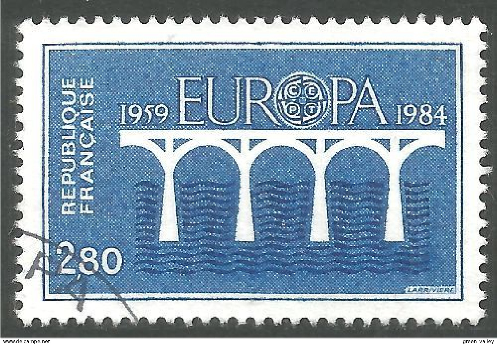 EU84-65d EUROPA CEPT 1984 France Pont Bridge Brücke Puente Brug Ponte - Used Stamps