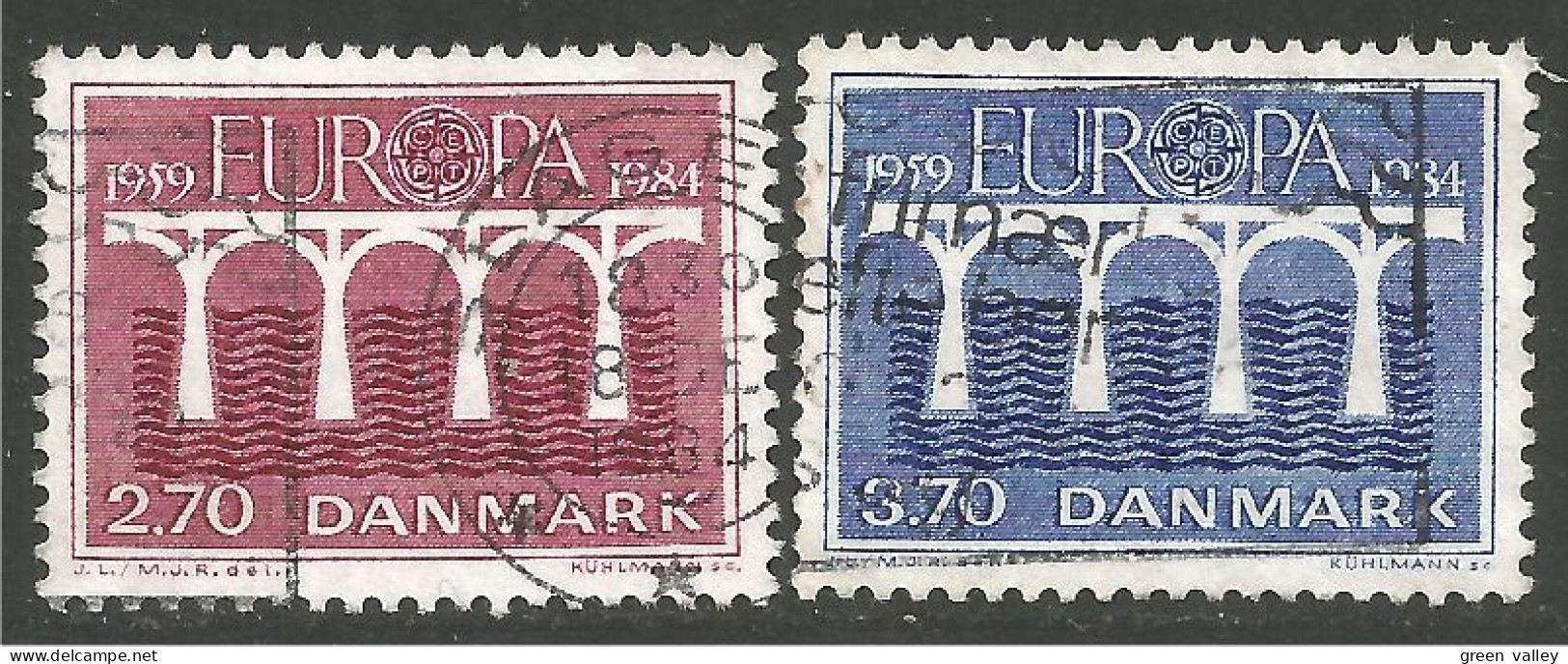 EU84-60b EUROPA CEPT 1984 Denmark Pont Bridge Brücke Puente Brug Ponte - Used Stamps