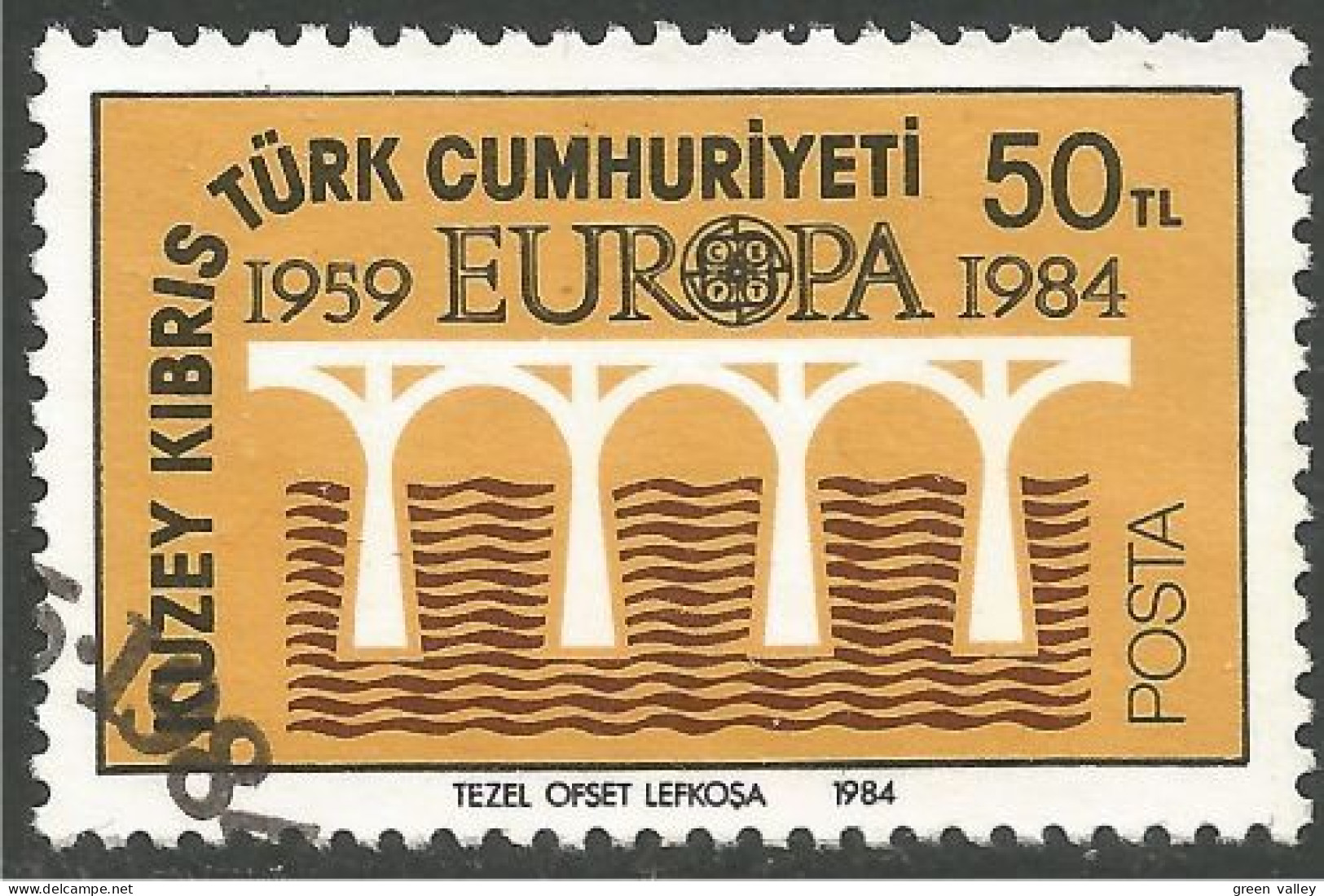 EU84-59a EUROPA CEPT 1984 Chypre Cyprus Pont Bridge Brücke Puente Brug Ponte - 1984