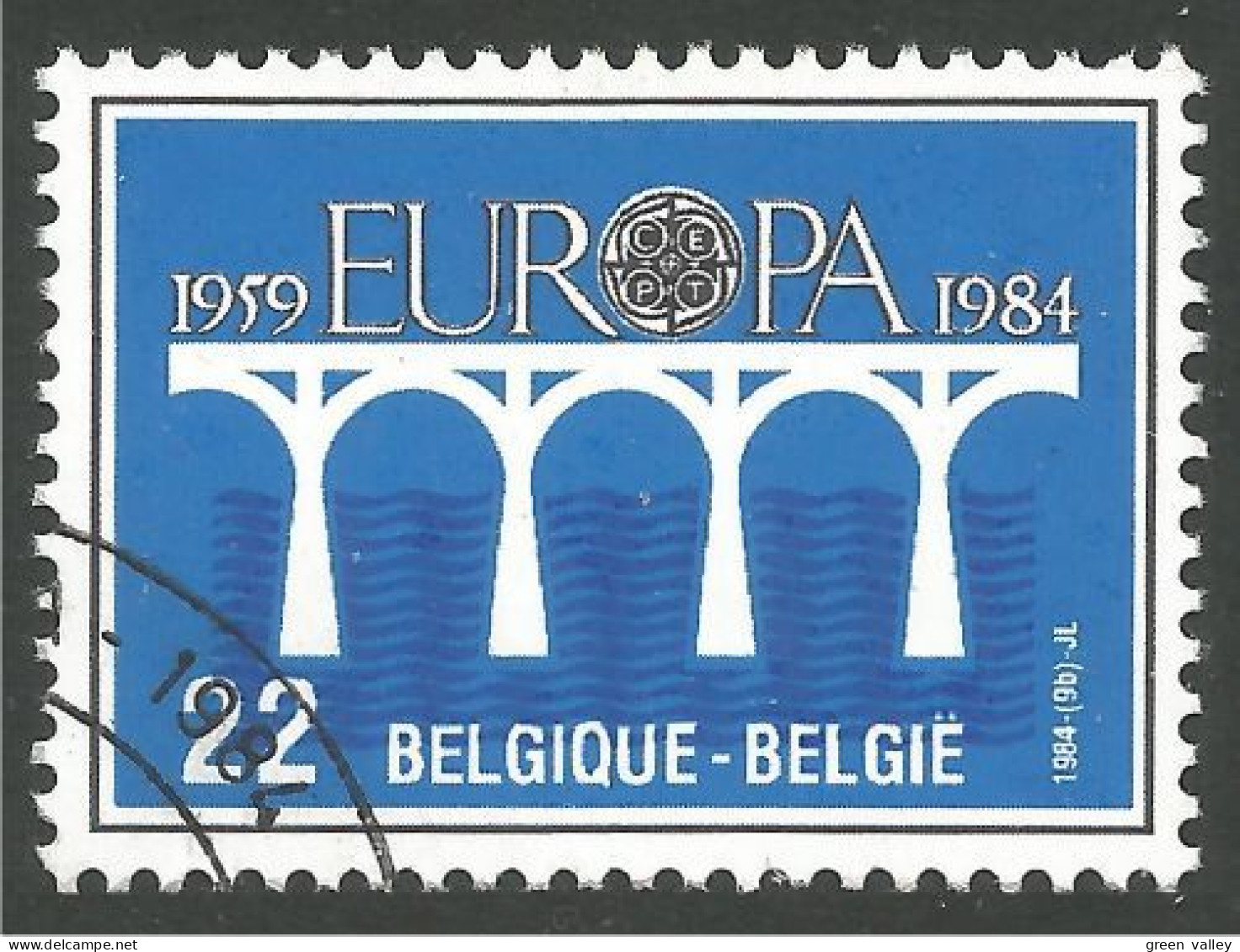 EU84-57 EUROPA CEPT 1984 Belgique Belgium Pont Bridge Brücke Puente Brug Ponte - 1984