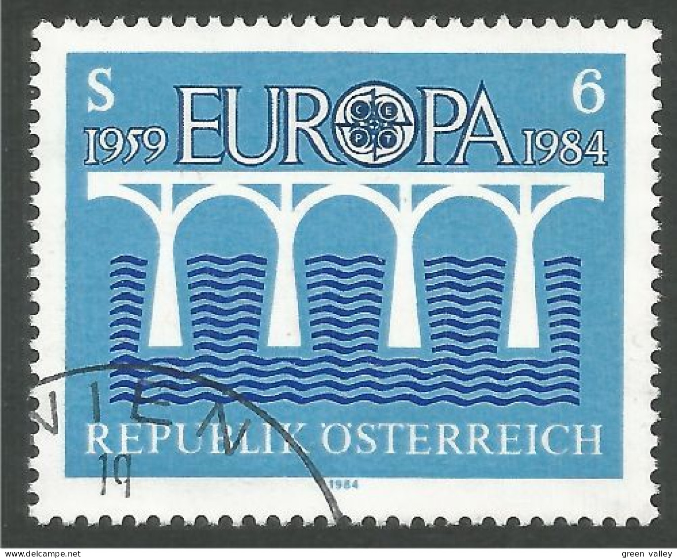 EU84-55c EUROPA CEPT 1984 Osterreich Pont Bridge Brücke Puente Brug Ponte - Gebraucht