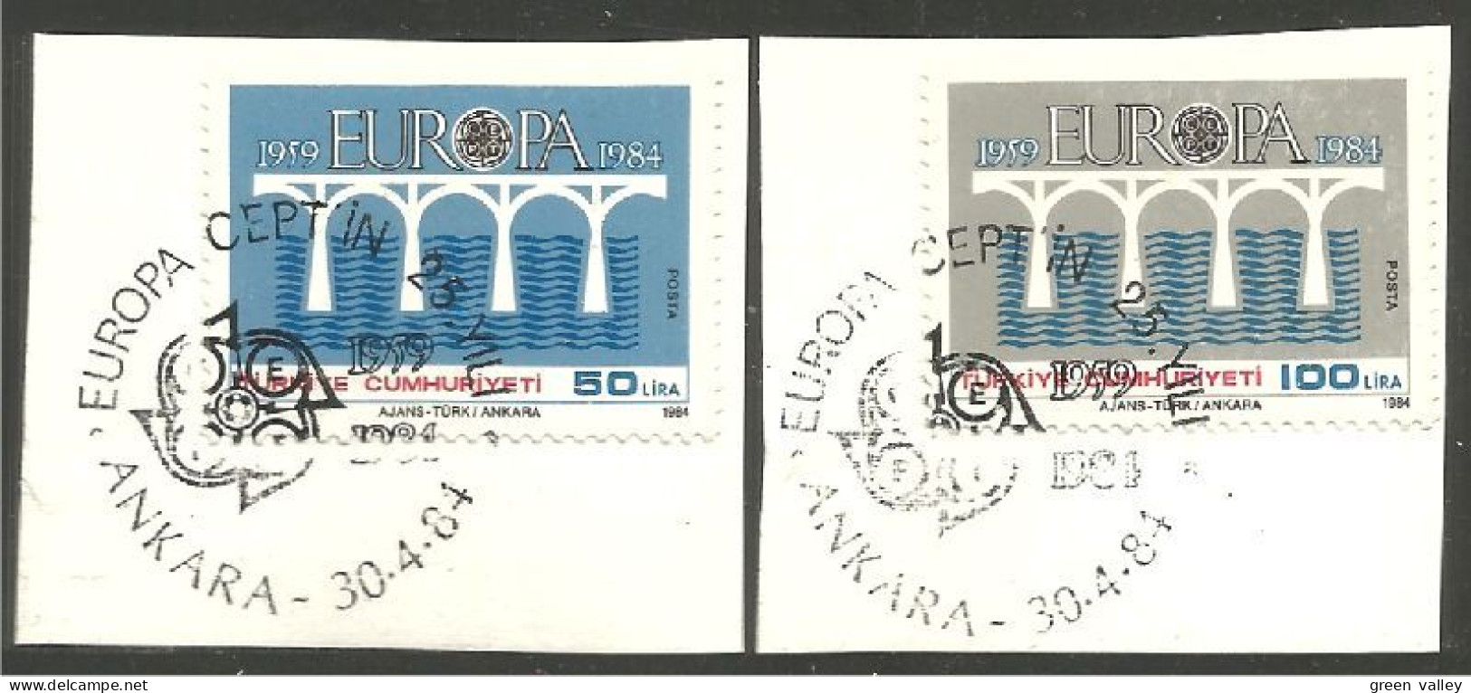 EU84-54a EUROPA CEPT 1984 Turkey Pont Bridge Brücke Puente Brug Ponte FD PJ - 1984