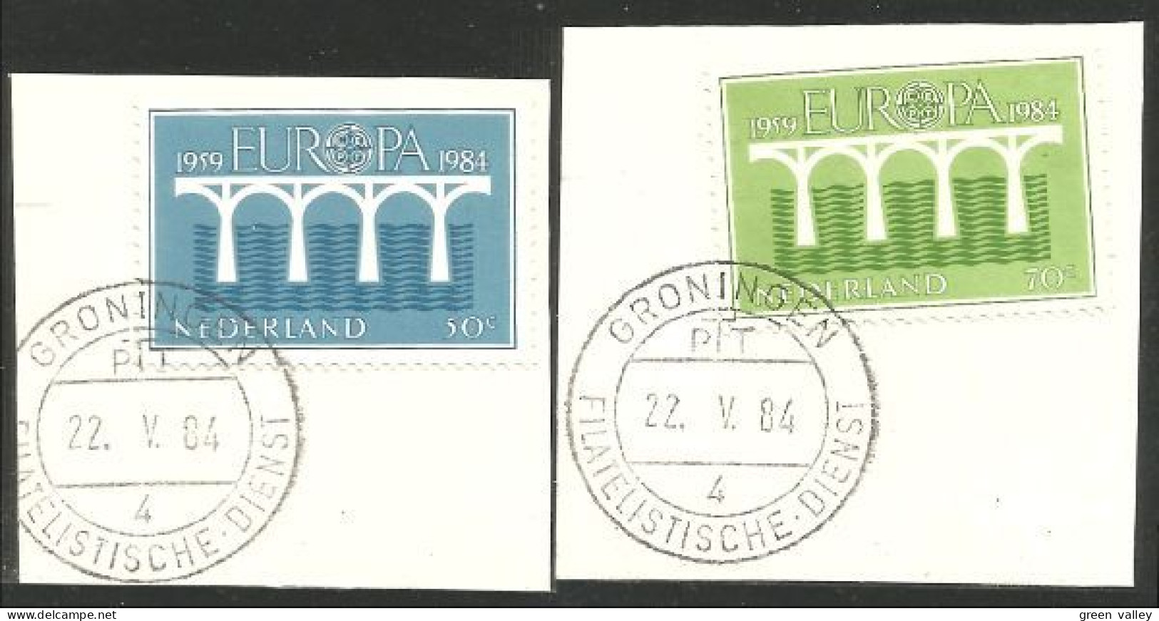 EU84-48c EUROPA CEPT 1984 Nederland Pont Bridge Brücke Puente Brug Ponte FD PJ - Unused Stamps