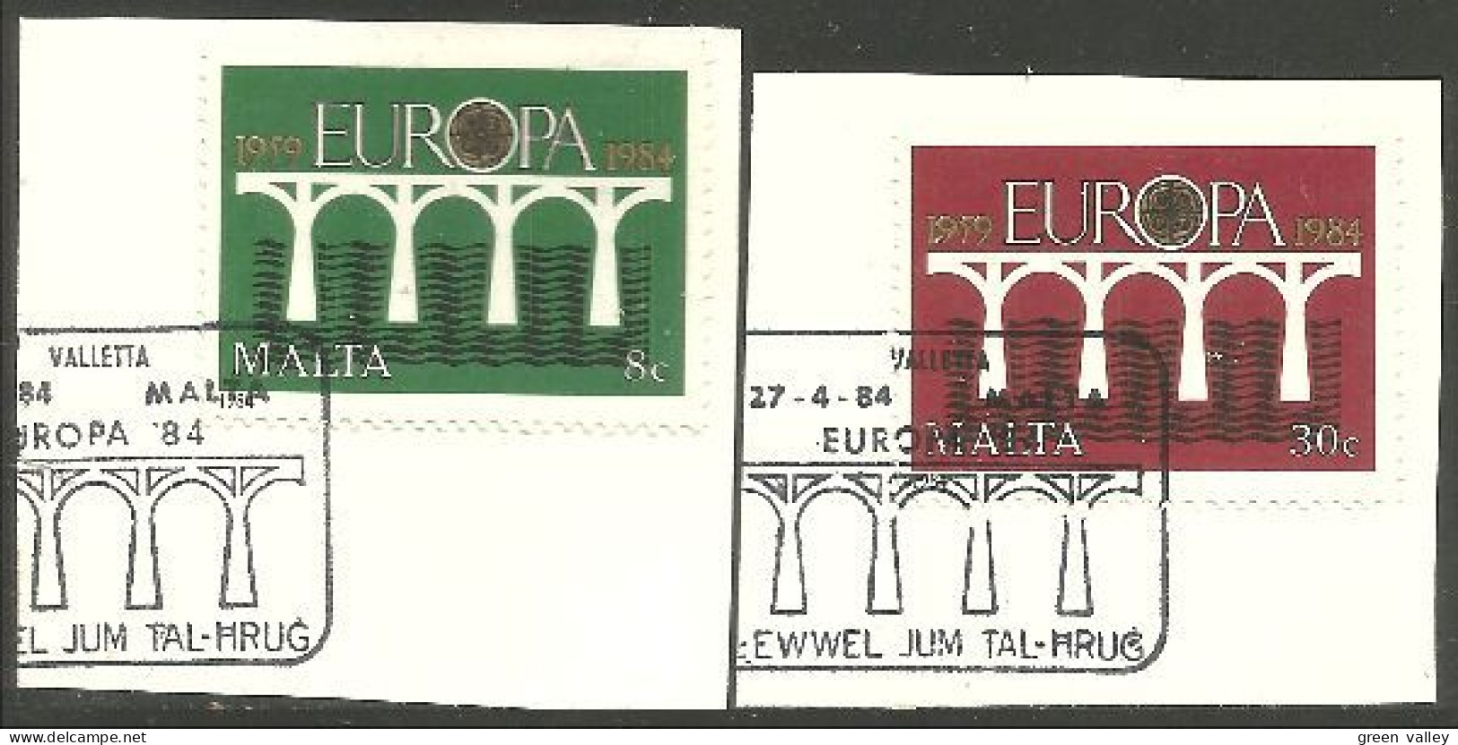 EU84-44 EUROPA CEPT 1984 Malte Malta Pont Bridge Brücke Puente Brug Ponte FD PJ - 1984