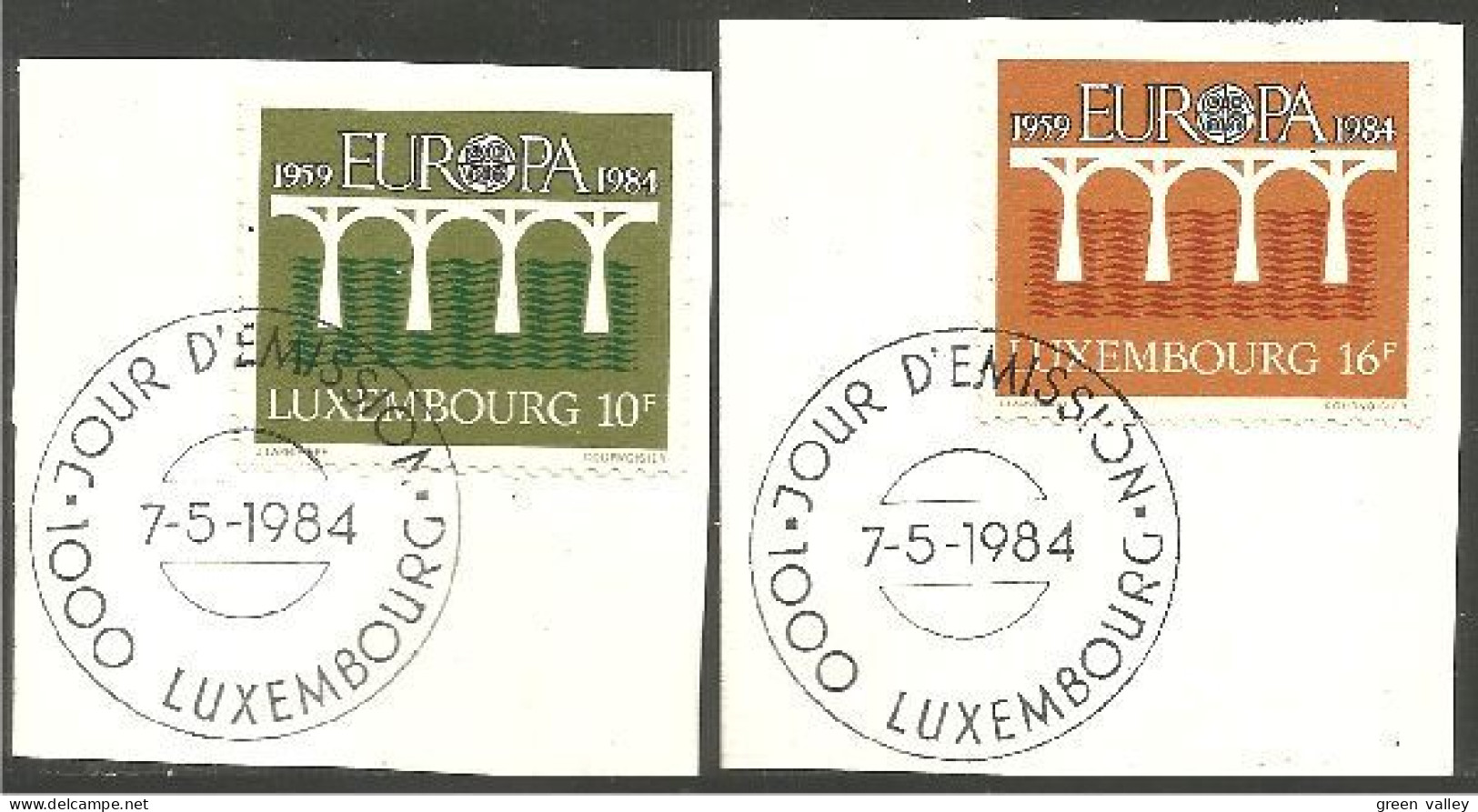 EU84-43b EUROPA CEPT 1984 Luxembourg Pont Bridge Brücke Puente Brug Ponte FD PJ - Brücken