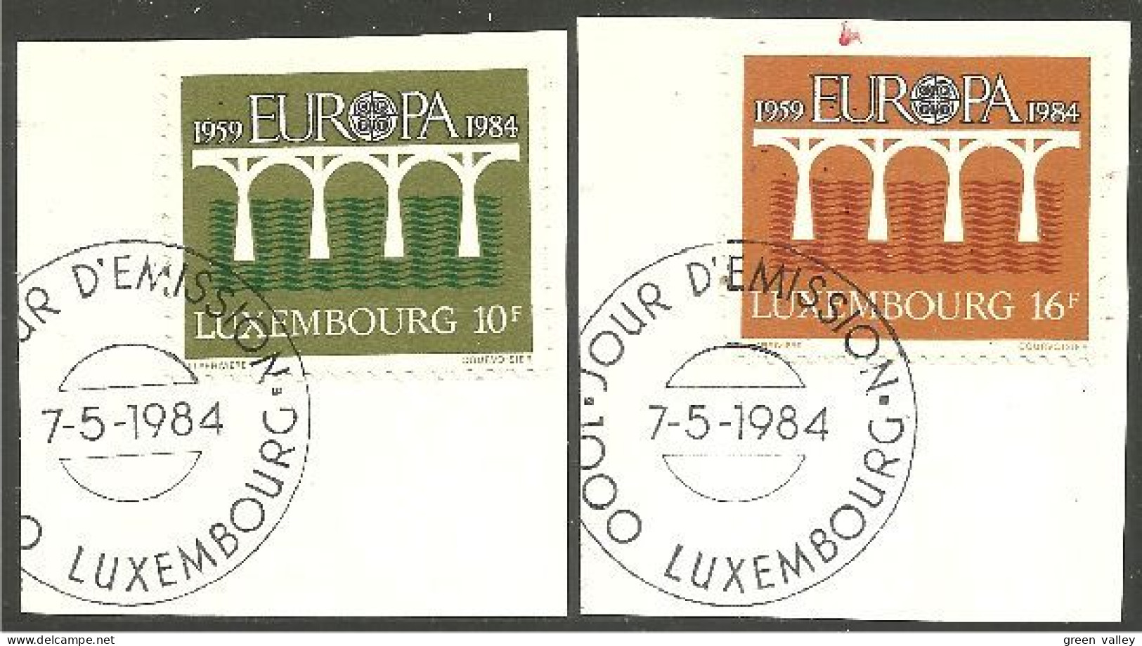 EU84-43a EUROPA CEPT 1984 Luxembourg Pont Bridge Brücke Puente Brug Ponte FD PJ - 1984