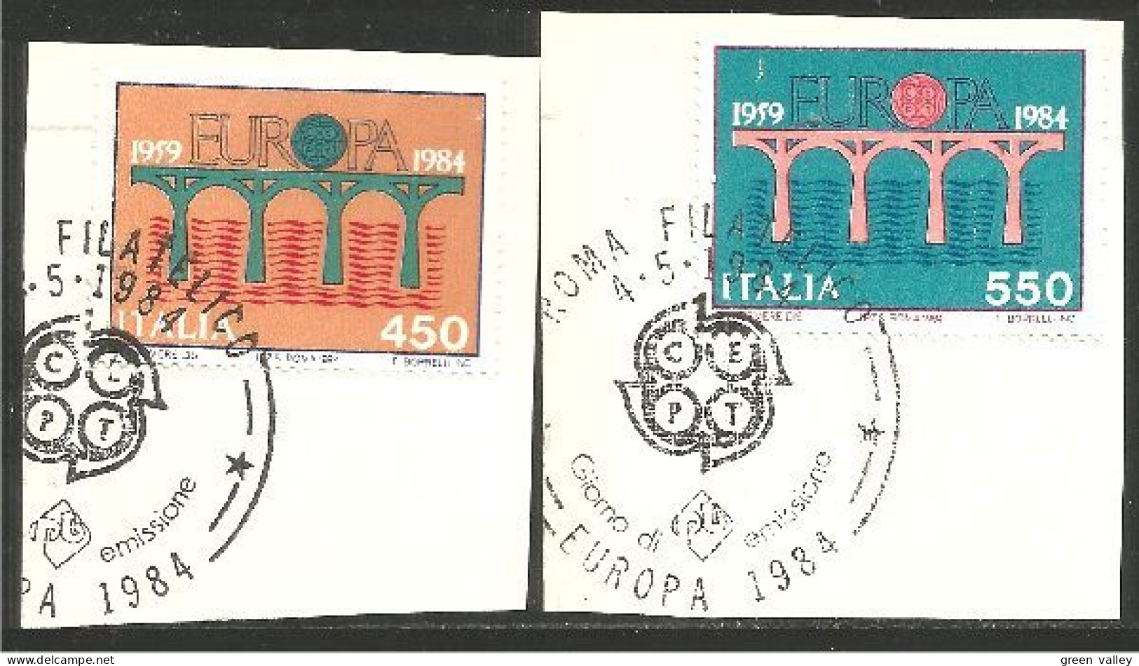 EU84-40a EUROPA CEPT 1984 Italy Pont Bridge Brücke Puente Brug Ponte FD PJ - 1984