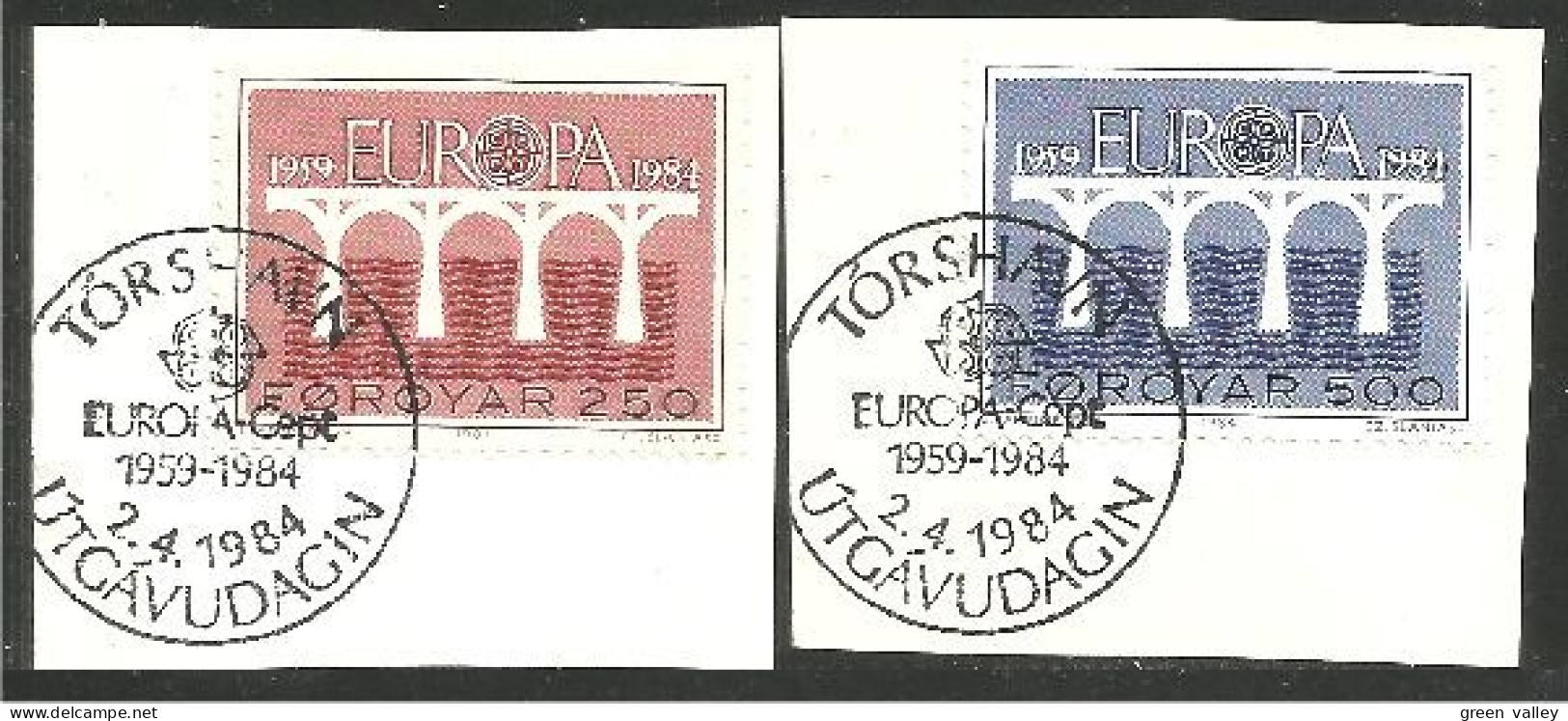 EU84-36 EUROPA CEPT 1984 Faroe Féroé Pont Bridge Brücke Puente Brug Ponte FD PJ - 1984