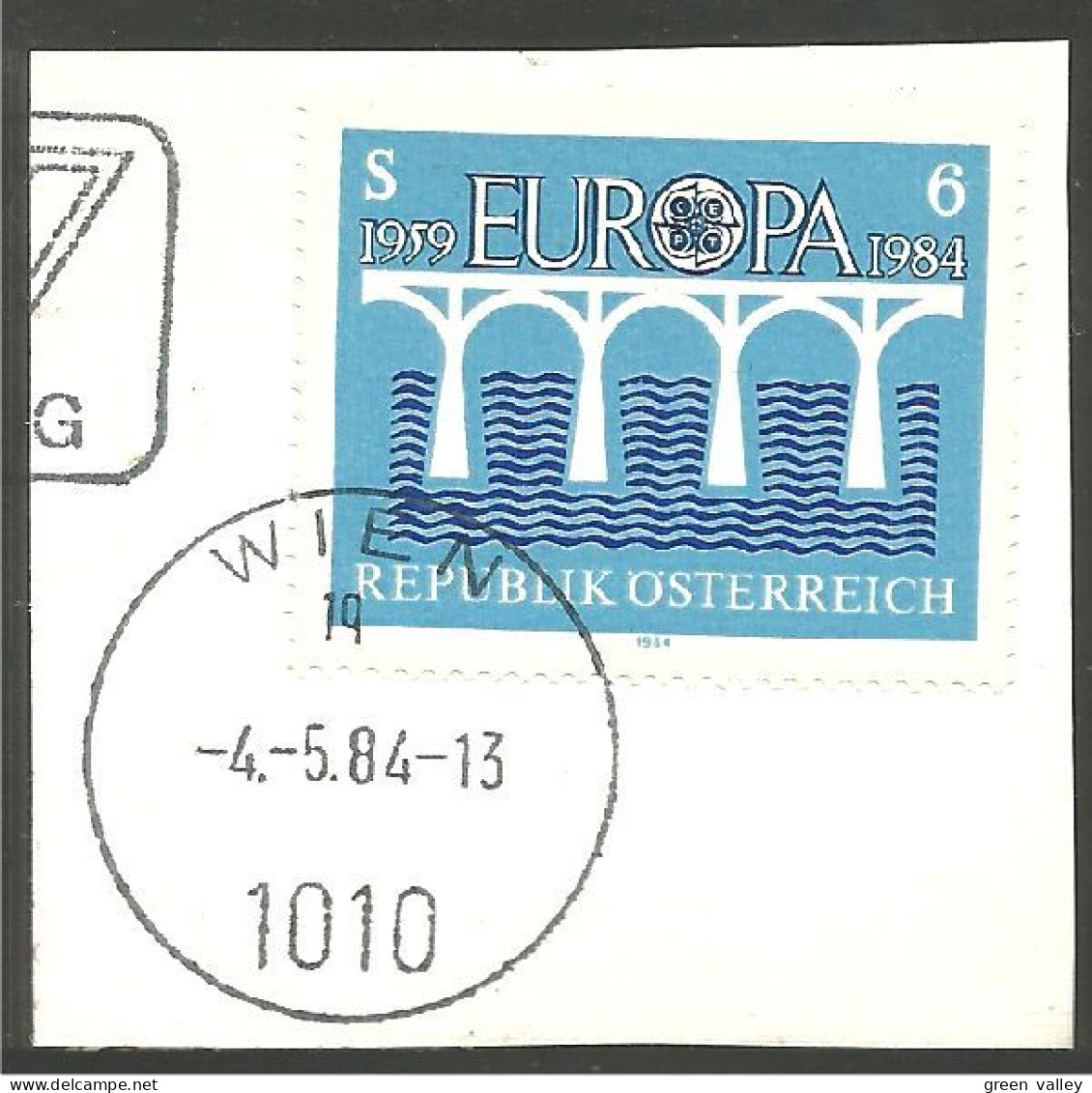 EU84-30c EUROPA CEPT 1984 Osterreich Pont Bridge Brücke Puente Brug Ponte FD PJ - Usati