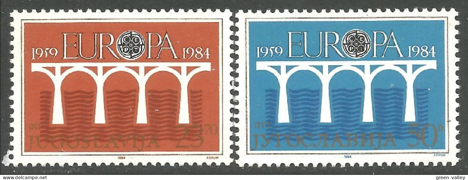 EU84-26b EUROPA CEPT 1984 Yugoslavia Pont Bridge Brücke Puente Brug Ponte MNH ** Neuf SC - Bridges