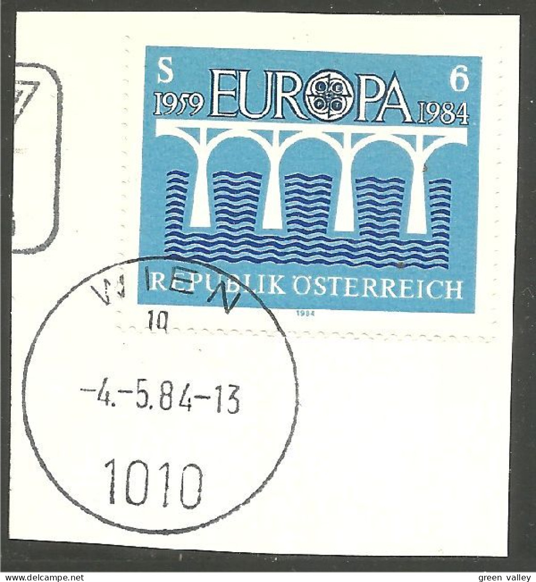 EU84-30b EUROPA CEPT 1984 Austria Pont Bridge Brücke Puente Brug Ponte FD PJ - Ponts