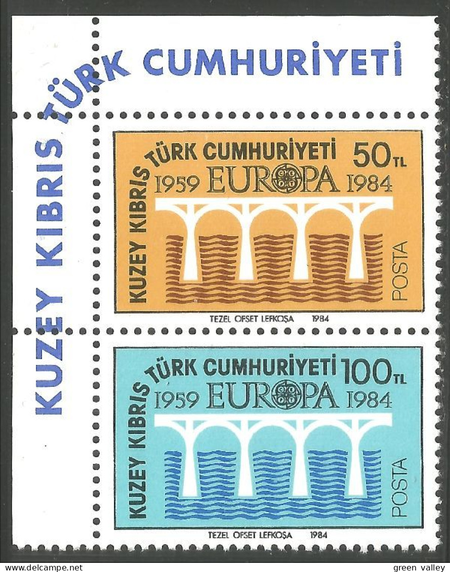 EU84-24 EUROPA CEPT 1984 Chypre Cyprus Pont Bridge Brücke Puente Brug Ponte MNH ** Neuf SC - 1984