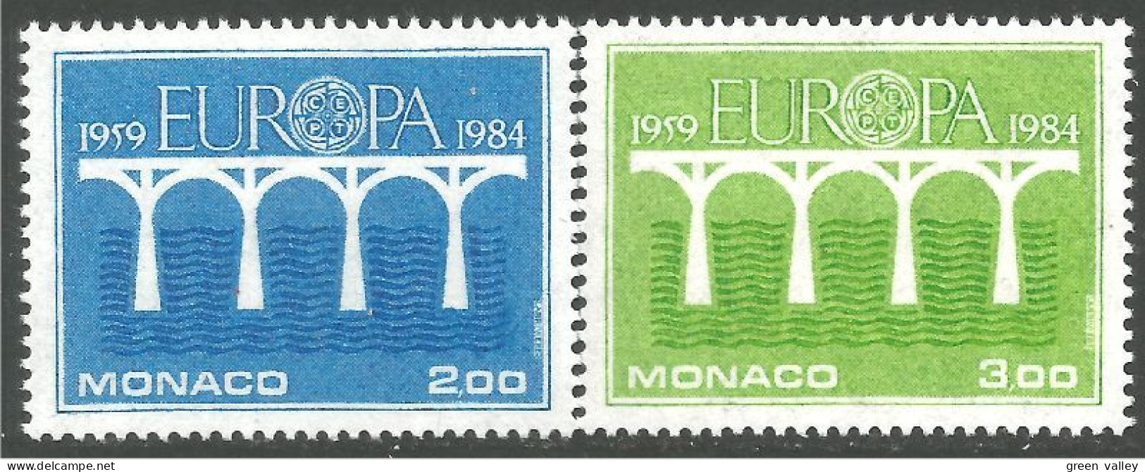 EU84-17b EUROPA CEPT 1984 Monaco Pont Bridge Brücke Puente Brug Ponte MNH ** Neuf SC - Brücken