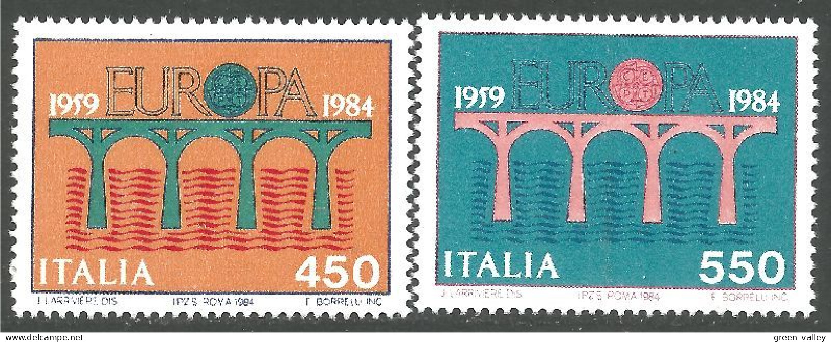 EU84-15b EUROPA CEPT 1984 Italie Pont Bridge Brücke Puente Brug Ponte MNH ** Neuf SC - Bridges