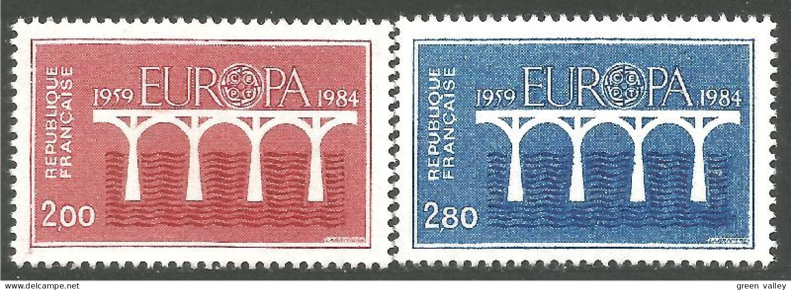 EU84-8c EUROPA CEPT 1984 France Pont Bridge Brücke Puente Brug Ponte MNH ** Neuf SC - Unused Stamps