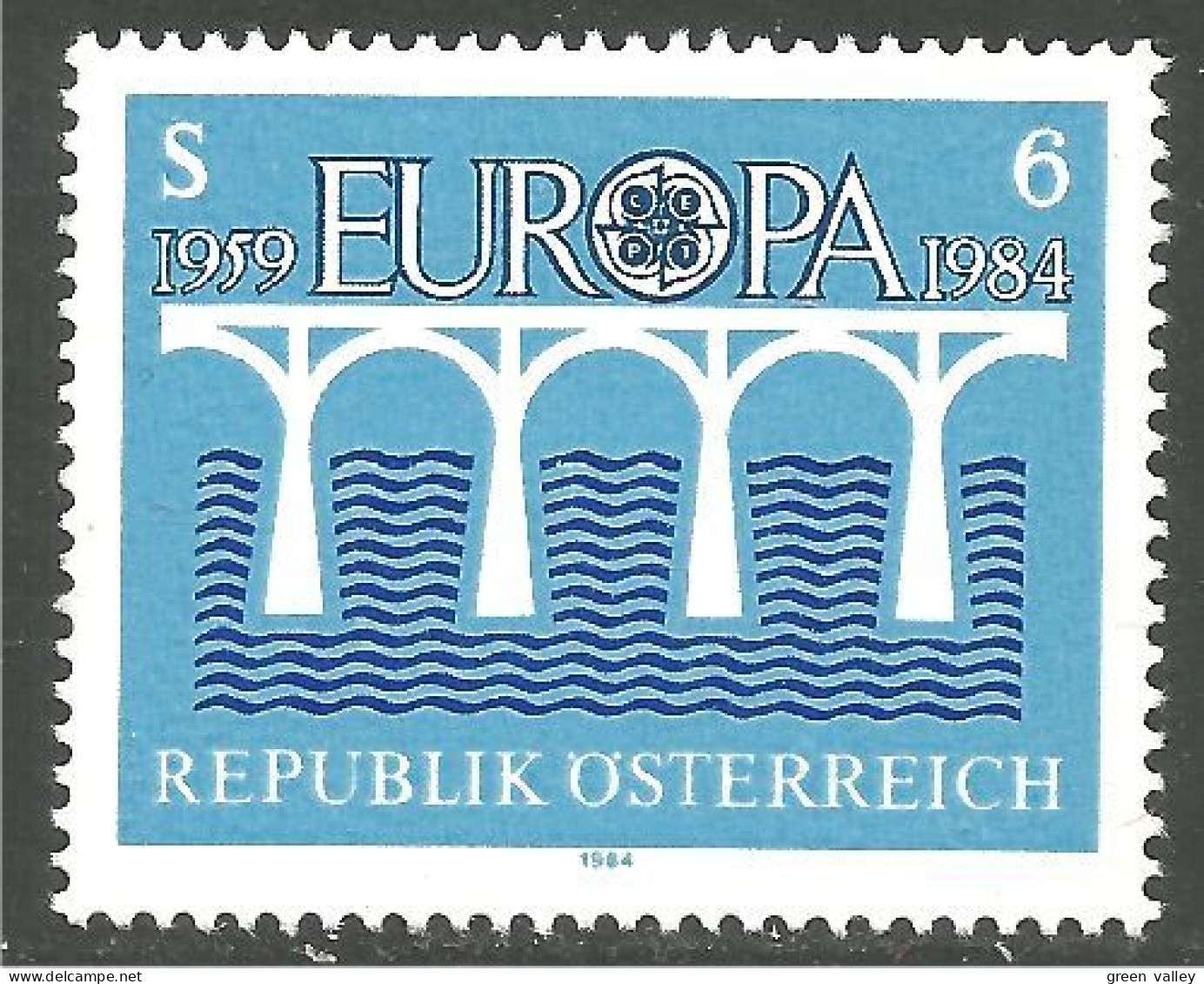 EU84-5b EUROPA CEPT 1984 Austria Pont Bridge Brücke Puente Brug Ponte MNH ** Neuf SC - Bridges