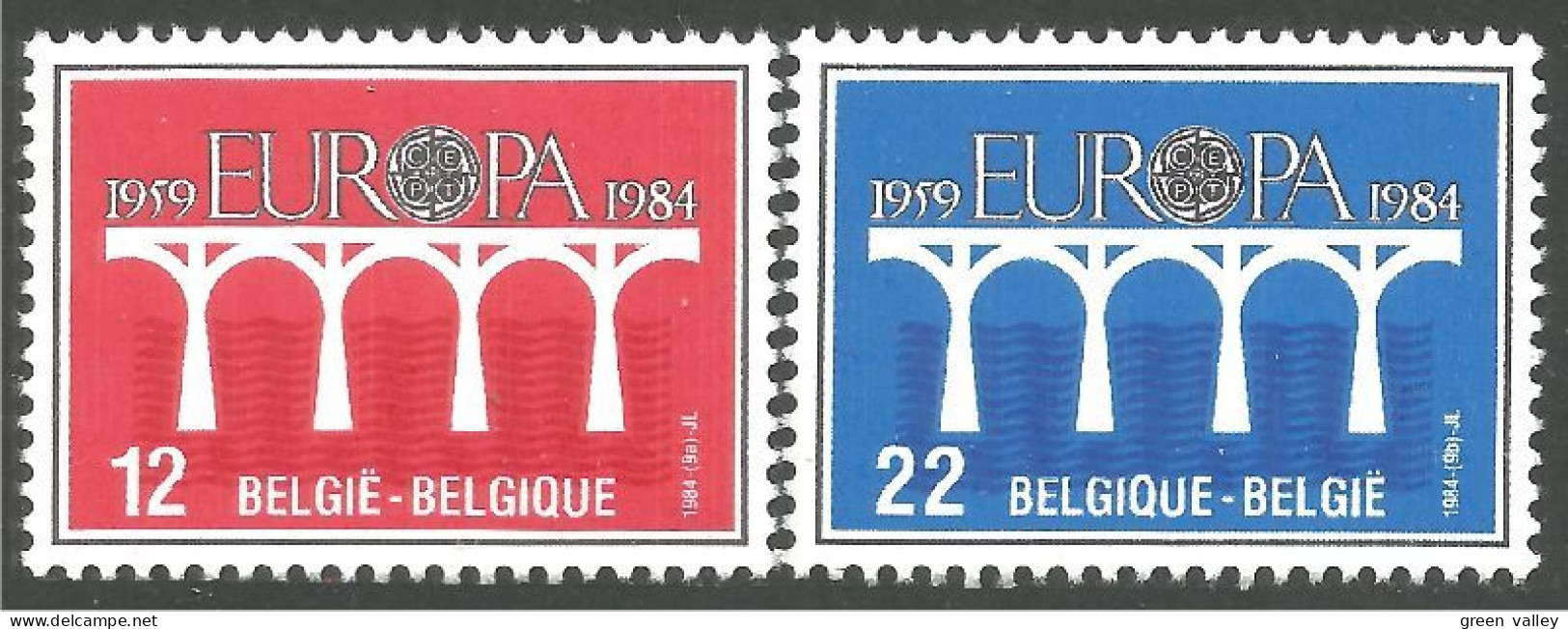 EU84-4c EUROPA CEPT 1984 Belgique Pont Bridge Brücke Puente Brug Ponte MNH ** Neuf SC - Unused Stamps