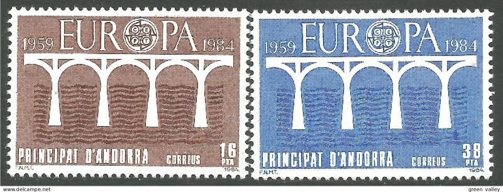 EU84-3 EUROPA CEPT 1984 Andorra Pont Bridge Brücke Puente Brug Ponte MNH ** Neuf SC - 1984