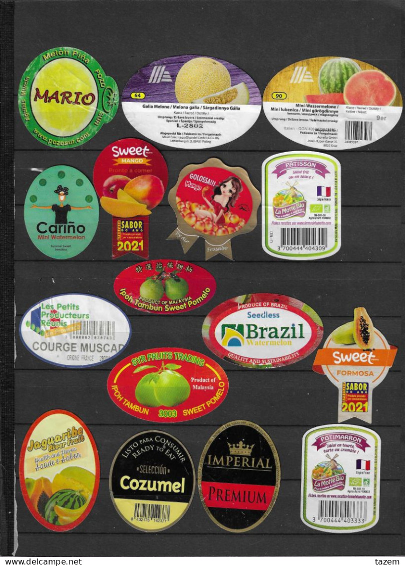Lot 14 - étiquettes Fruits & Légumes - Obst Und Gemüse